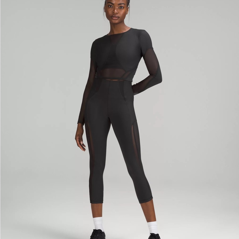 Lululemon Everlux and Mesh SHR Training Crop 21"